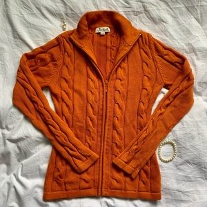 Vintage Jessica Cable-knit Zip Up